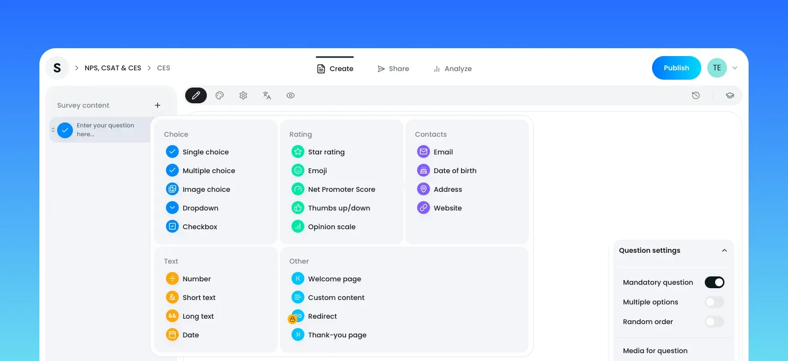 Survey app